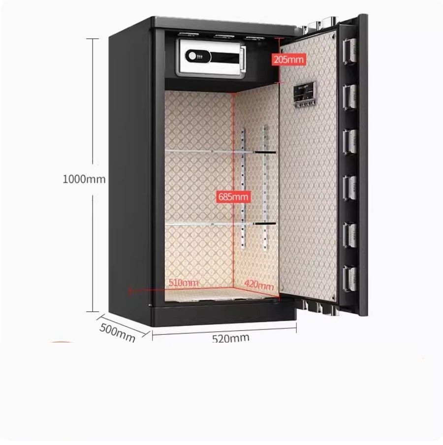 曲面防撬大型夾萬（高100CM-睿智黑-陞級曲面防撬）