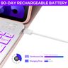 (Pink 10.9") iPad Wireless Keyboard with protective case Tablet case for iPad Air 4th, 5th and iPad