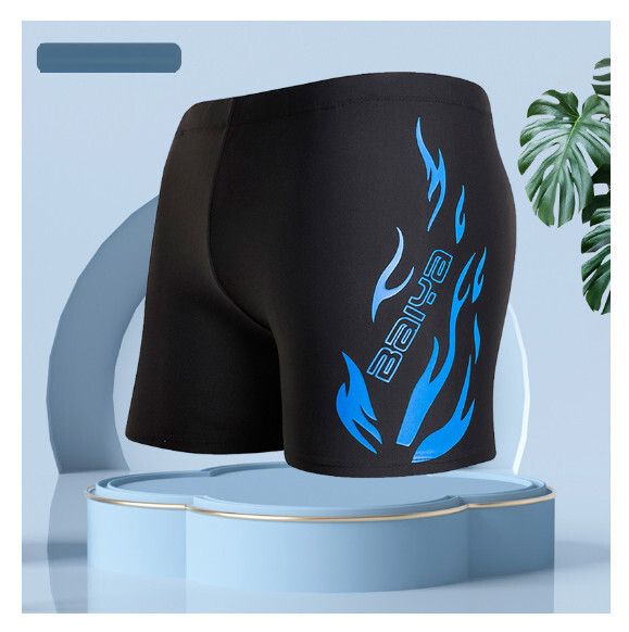 成人平角寬鬆保守泳褲【2XL-4XL碼】【505-3藍】(下單後聯絡客服確認發貨尺碼) #H161023605