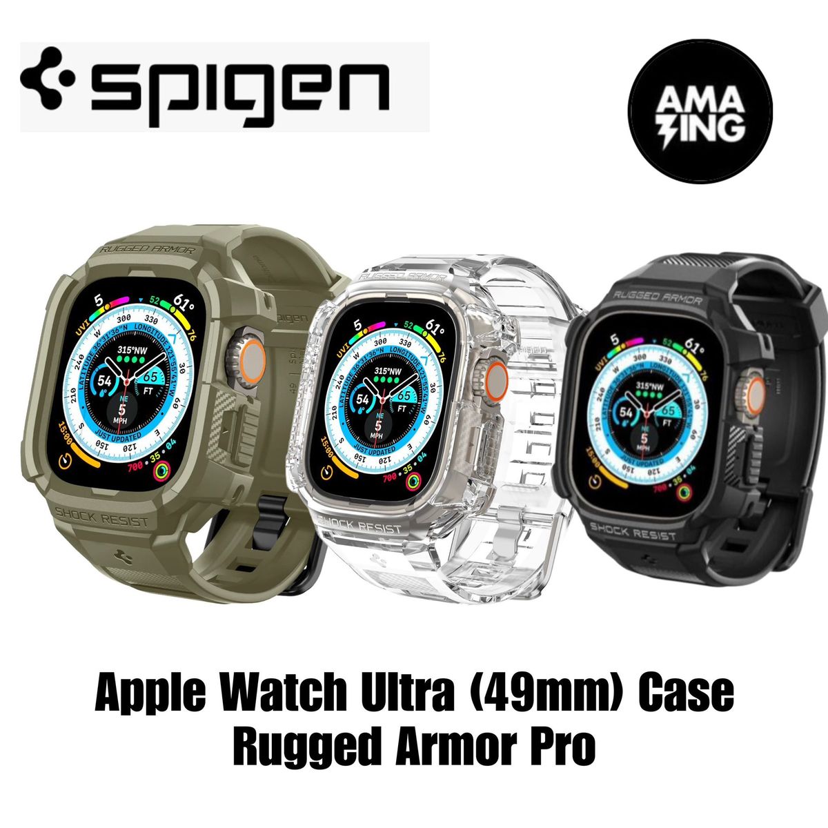 Spigen | Rugged Armor Pro Apple Watch Ultra (49mm) Case 防撞殼連錶