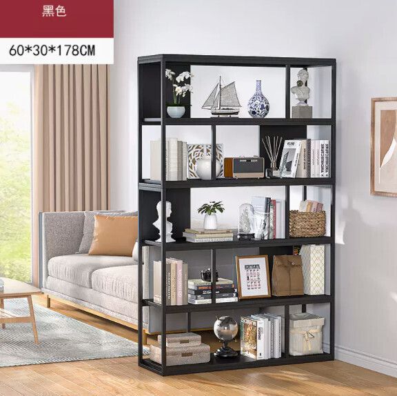 鋼製書架（單櫃款-黑色60cm）