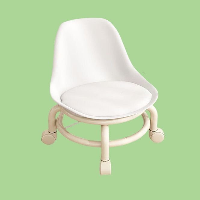 兒童椅防水椅使用靜音轆防水錶面(靠背款，白色)