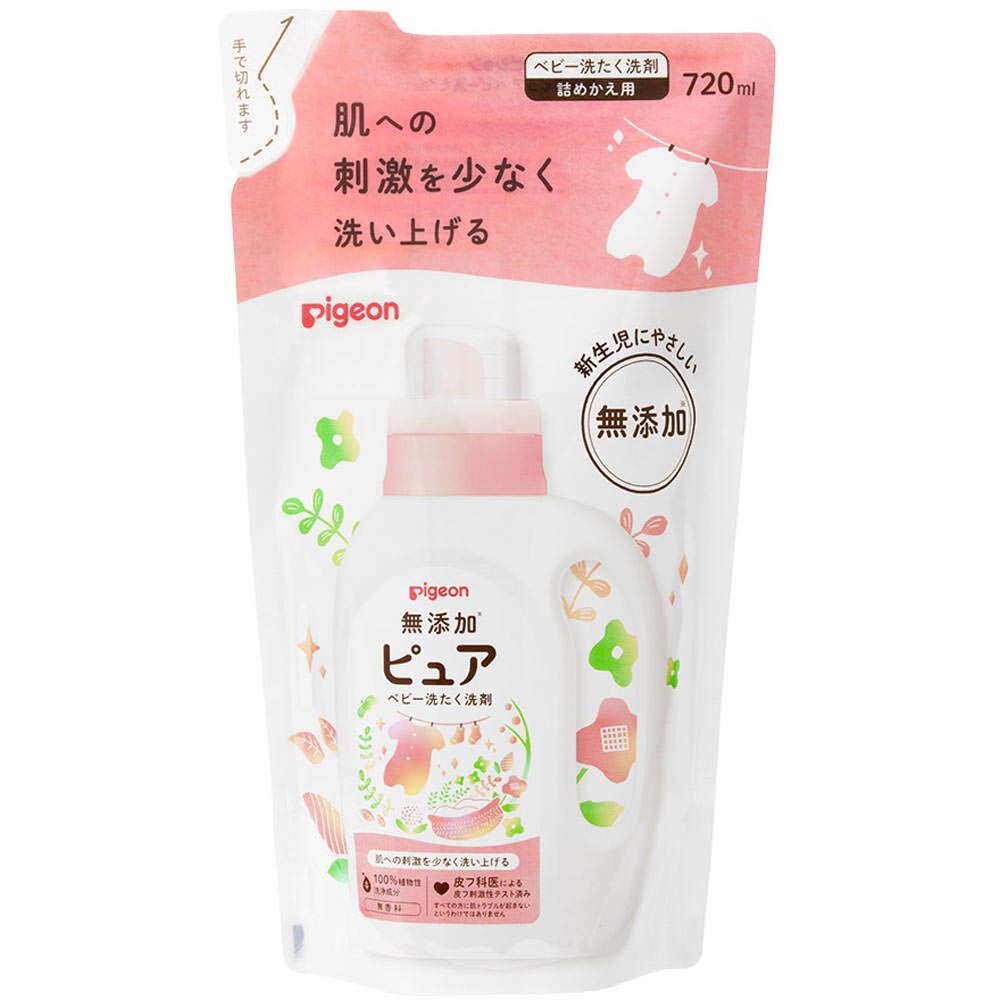 貝親 溫和洗淨 嬰兒衣物洗潔液 720ml 補充裝 - 21323(平行進口)