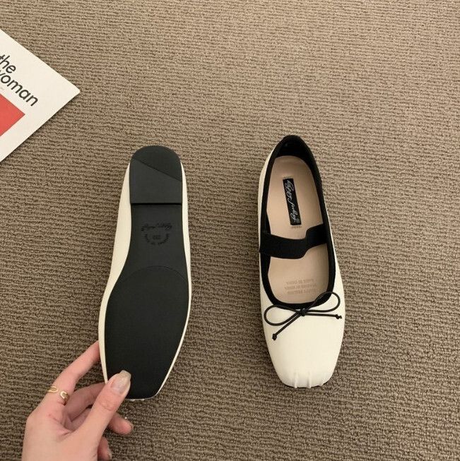 軟底芭蕾平底鞋（S8787-17米白）（35-40碼，下單後聯絡客服確認發貨尺碼）#F280004146