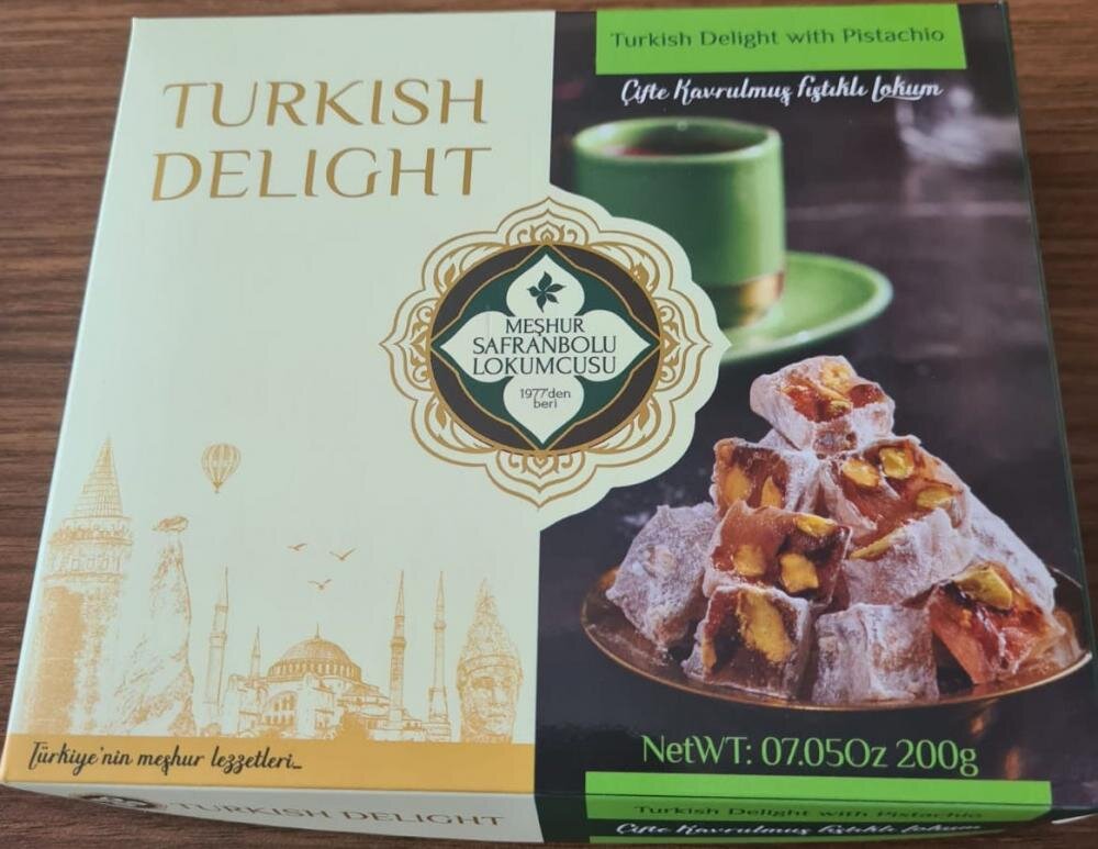 土耳其軟糖 開心果味 200克 Turkish Delight Pistachio 200gr 此日期前最佳 2025年1月15日