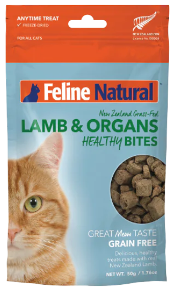 F9 Lamb & Organs Health Bites Cat Snacks (50g) Freeze Dried Food Snack 559950 BBD:12/2024