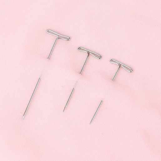 50Pcs/100Pcs Metal Long T Pins for Modelling Macrame Wigs Sewing Craft