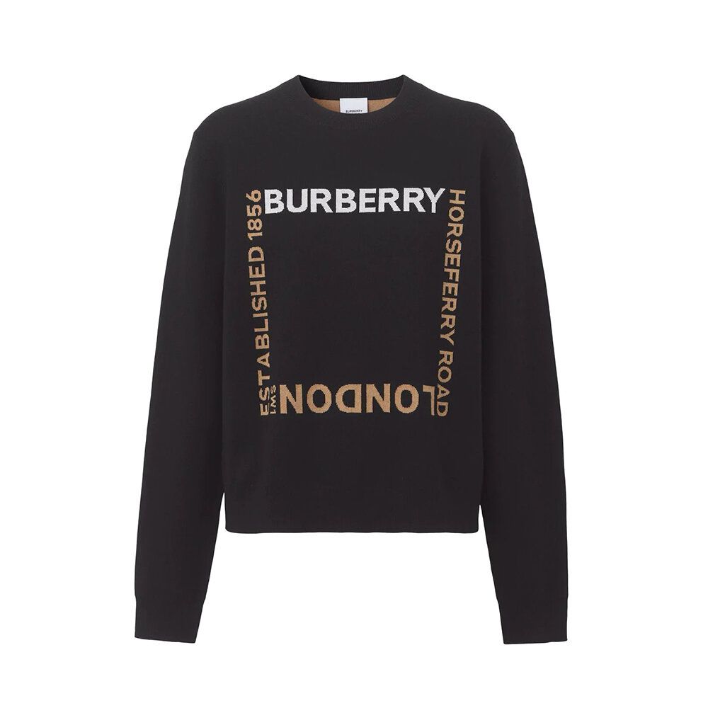 Burberry | Horseferry Square Wool Blend Jacquard Sweater for Women in Black  8052414-Black-M (Parallel Import) | Size : M | HKTVmall The Largest HK  Shopping Platform