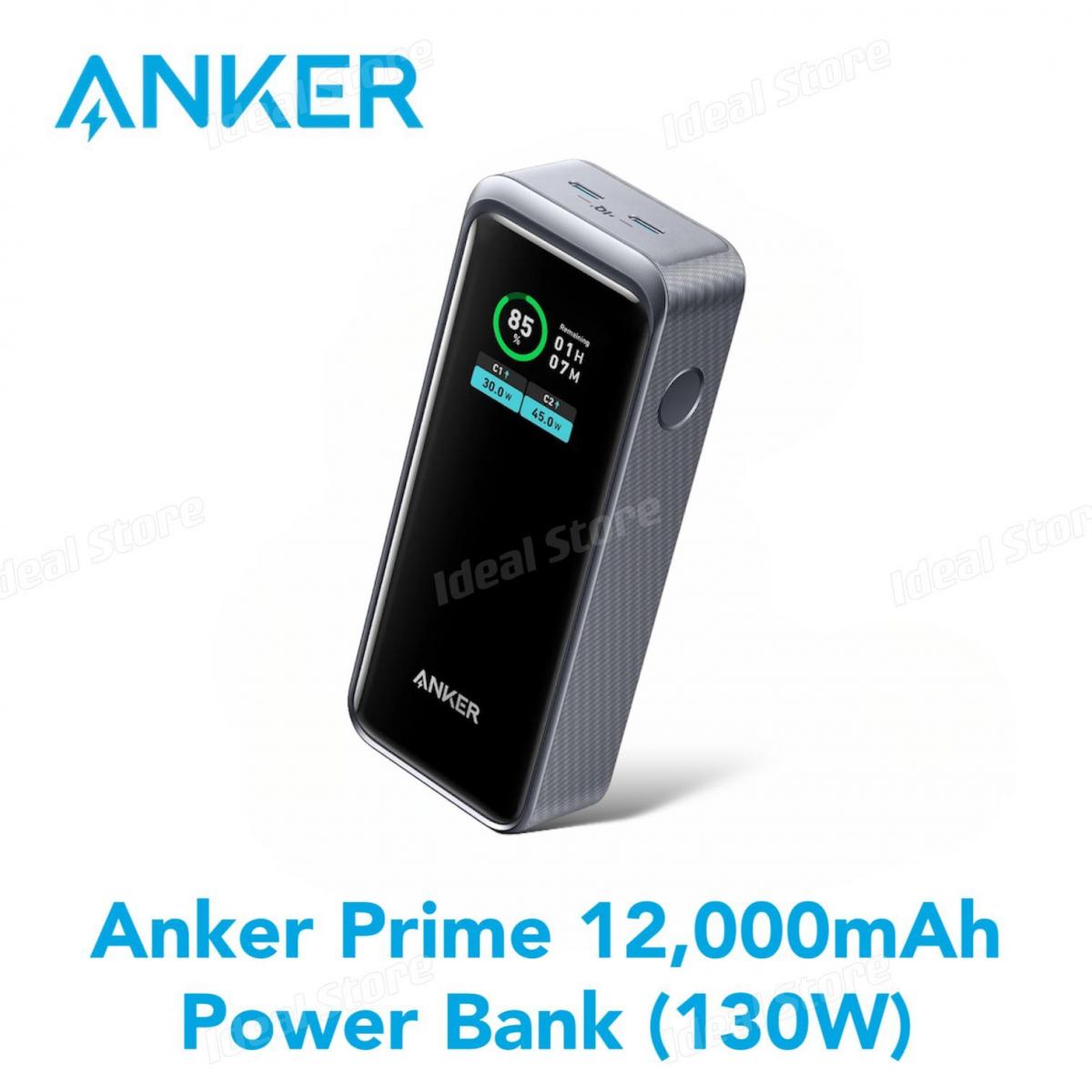 Anker Prime 20000mAh 200W USB-C Portable Power Bank - Black (A1336011) for  sale online