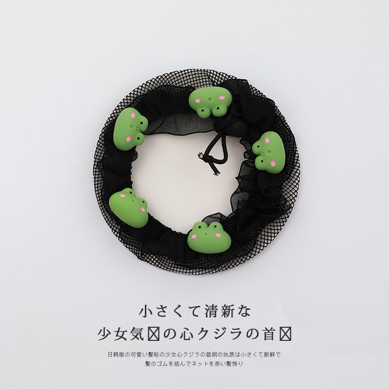 兒童舞蹈髮網盤髮頭繩 頭飾/髮飾(SKU-02-2_大臉蛙)