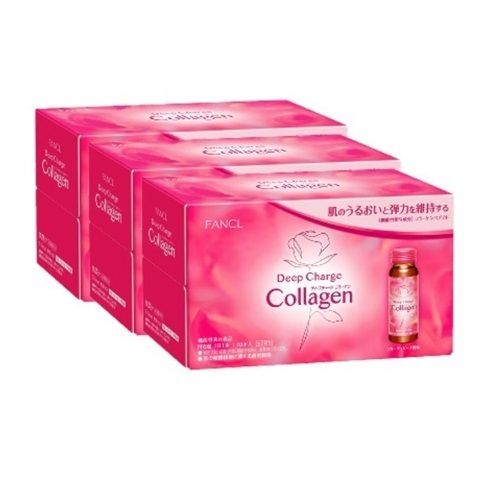 FANCL | 美肌膠原蛋白飲料Deep Charge Collagen 50ml x10支裝x3盒 此日期前最佳：2025年02月 [平行 ...