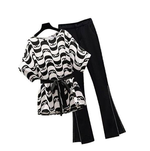 時尚套裝(上衣+休閒褲 M-4XL 下單後聯絡客服確認發貨尺碼)
