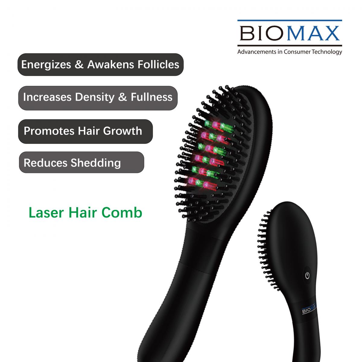 HairFX Laser Hair Comb-Matte Black