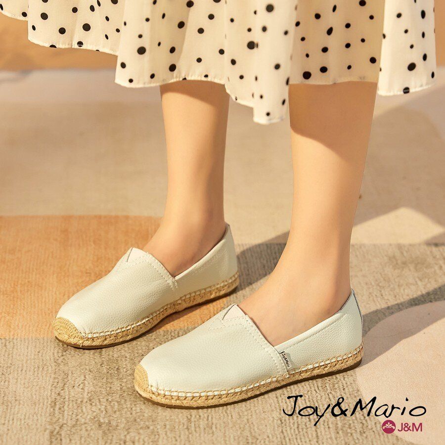 女裝休閒麻底鞋 #平底鞋 #輕便鞋 #舒適 #透氣 #真皮 #casual #flat #shoe #women #slipon #espadrilles #j&m