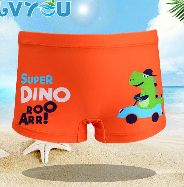 兒童平角游泳褲【S-XXL】【5601橘色】(下單後聯絡客服確認發貨尺碼) #H246026021