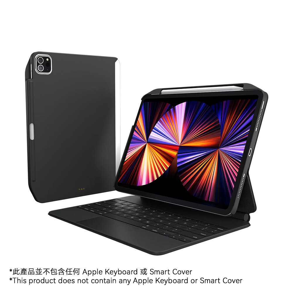 CoverBuddy for iPad Pro 12.9 (2021-2022) 保護殼（兼容 Smart Keyboard Folio / Magic Keyboard）- 黑