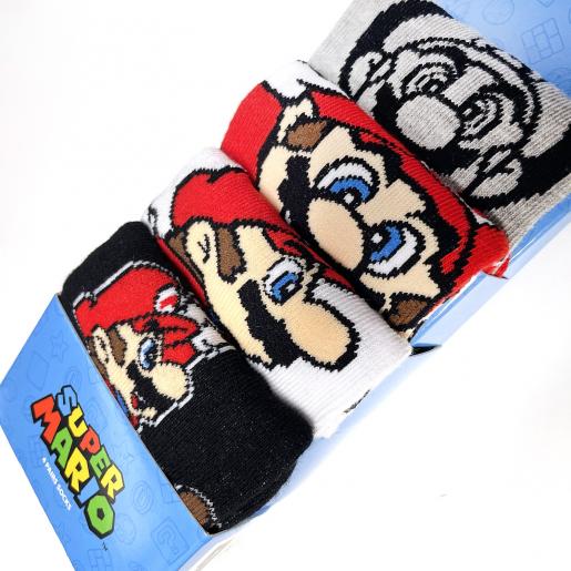 Super mario, 4pk Super Mario Ankle Socks (parallel), Size : 7-10 years