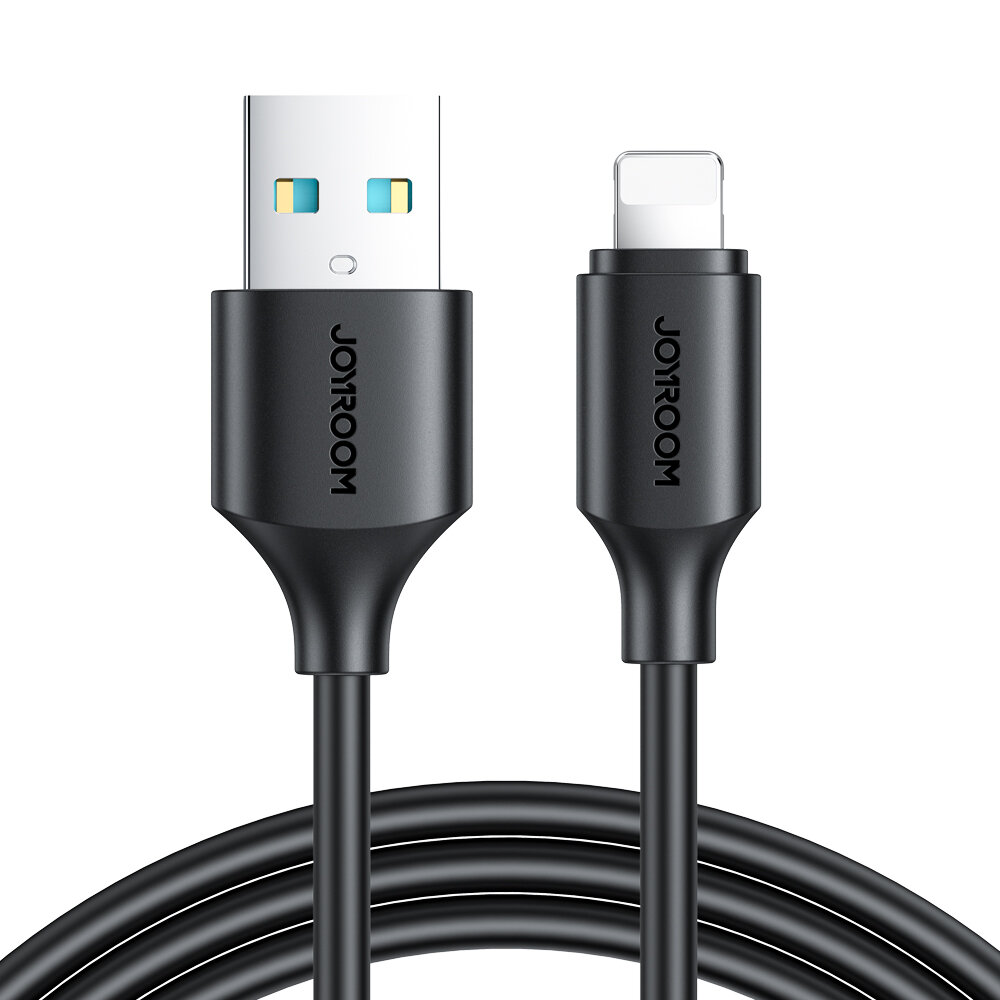 S-UL012A9 USB-A to Lightning 2.4A 0.25m Charging Cable Black