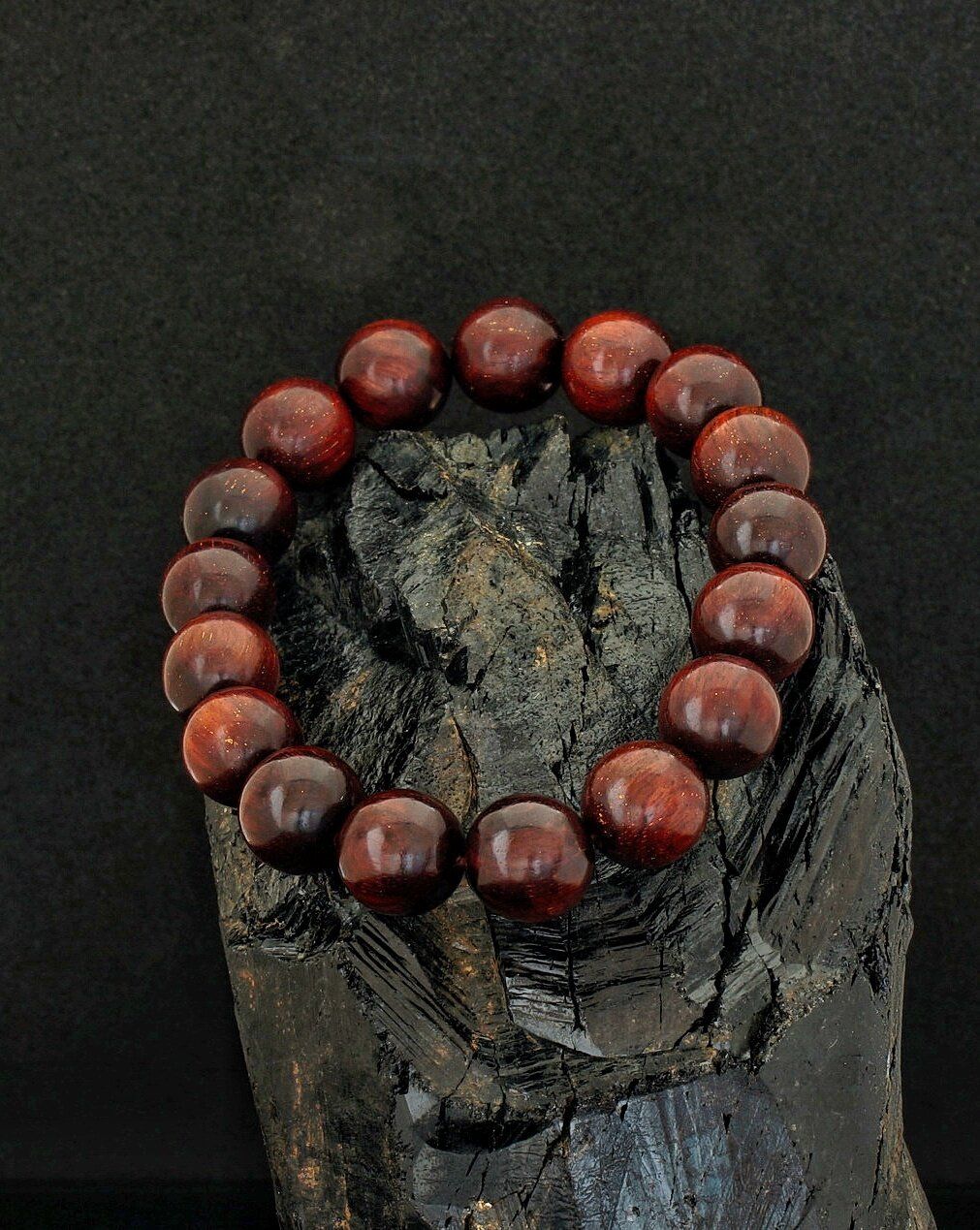 贊比亞紫檀木珠 12mm 木珠手鍊 ( HKA2060 )