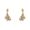 Göessele: gold plating, rhinestone, faux pearl pierced earrings