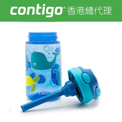 Contigo Kids Aubrey Autospout Drink Bottle - 414ml Blue - Raspberry Bu