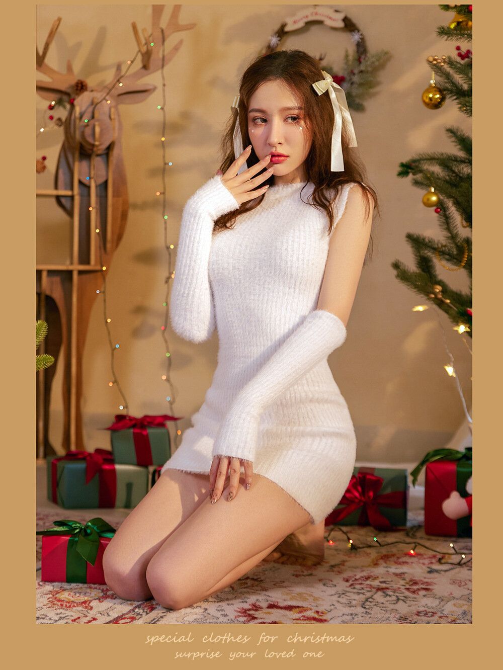 (#6010) Christmas rabbit girl sexy uniform set