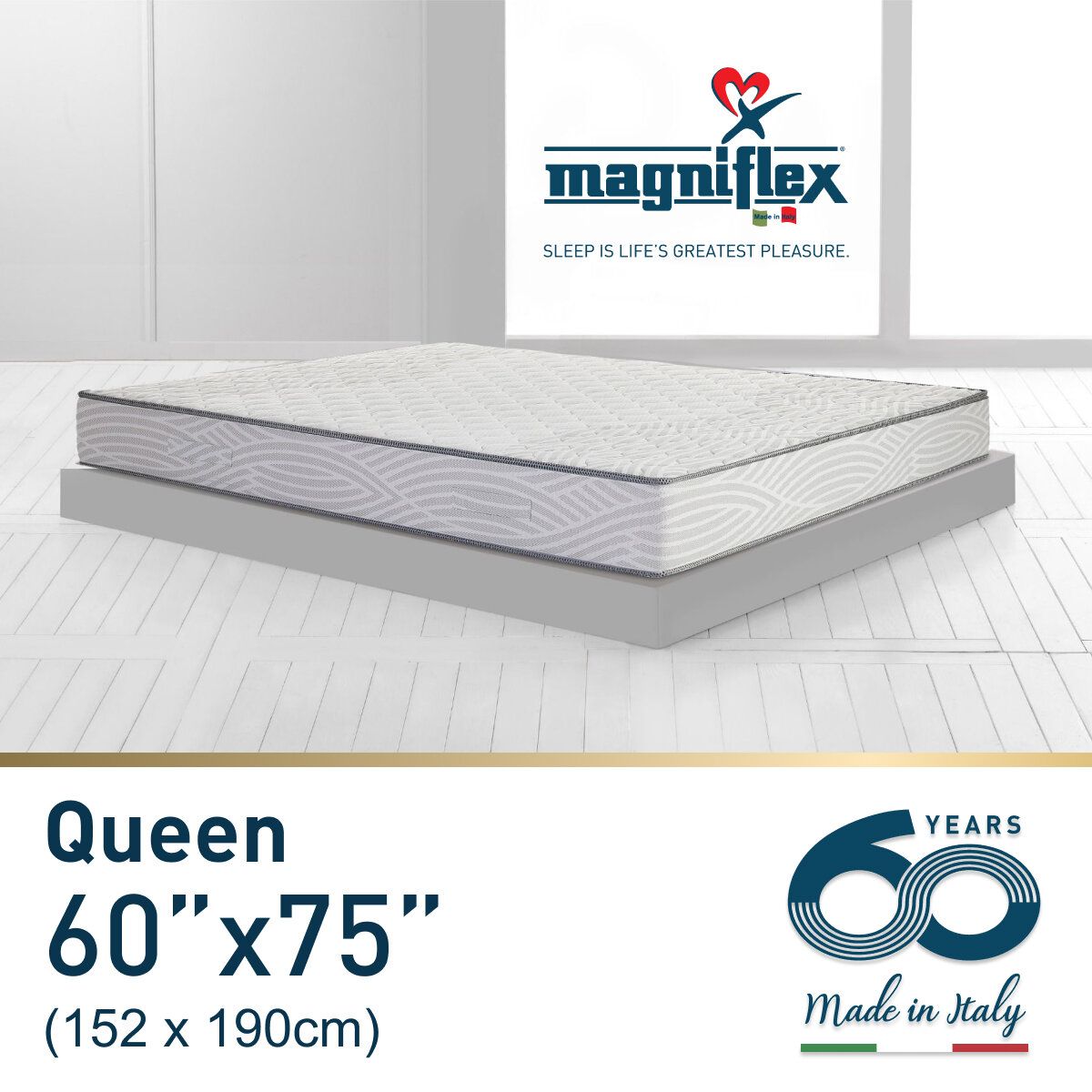 Magniflex | 意大利製醫療級護脊床褥Queen 五呎x 六呎三吋| 60吋x 75吋