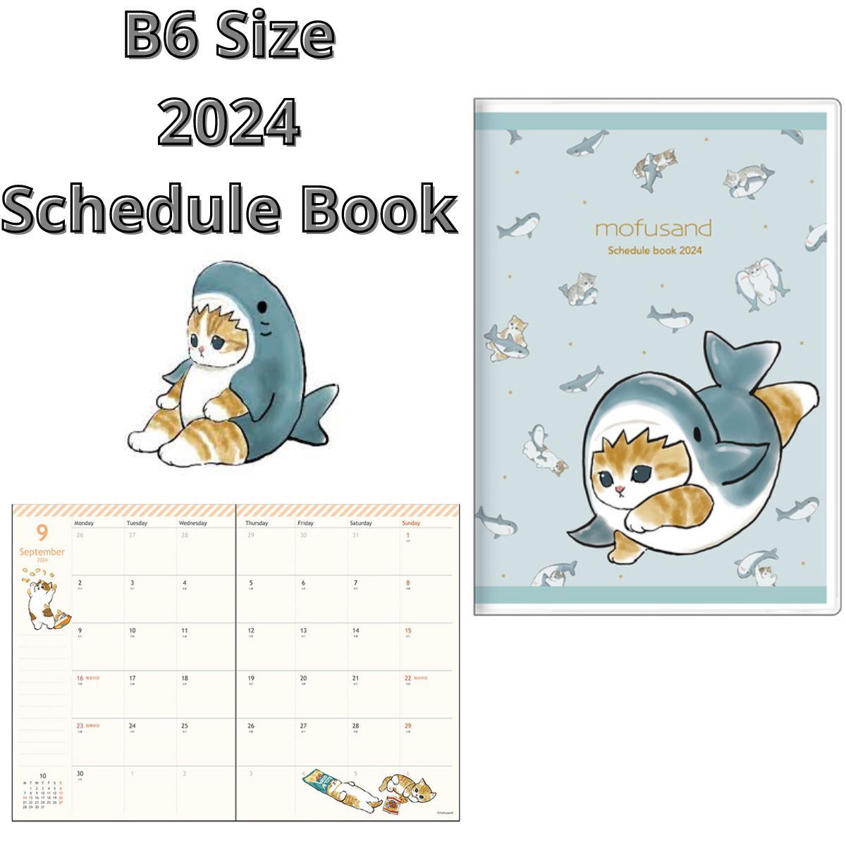 mofusand Mofusand Calendar 2024 Notebook Schedule B6 Monthly 2024