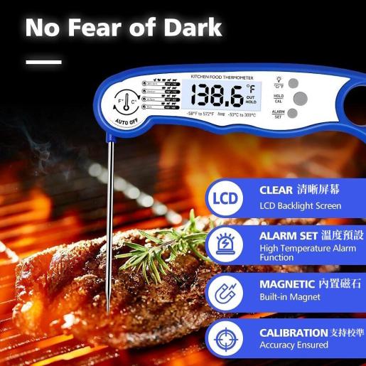 Dual Probe Meat Food Thermometer for Cooking Kitchen Automatic Calibration  for Oil Deep Fry Baking BBQ Grill - China Thermometer Manufacturers, Meat  Thermometer