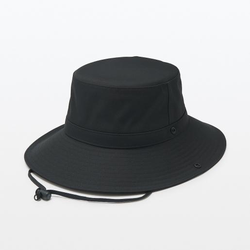MUJI, Water Repellent Sealing Taped Safari Hat - Black
