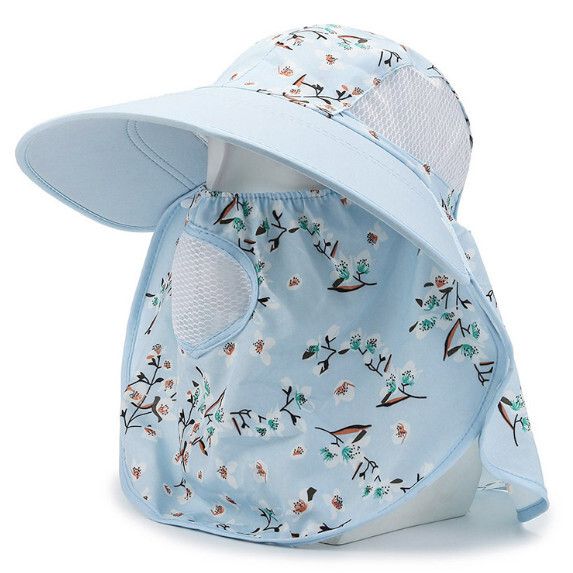 透氣幹農活採茶帽女（淺藍）#S281022841