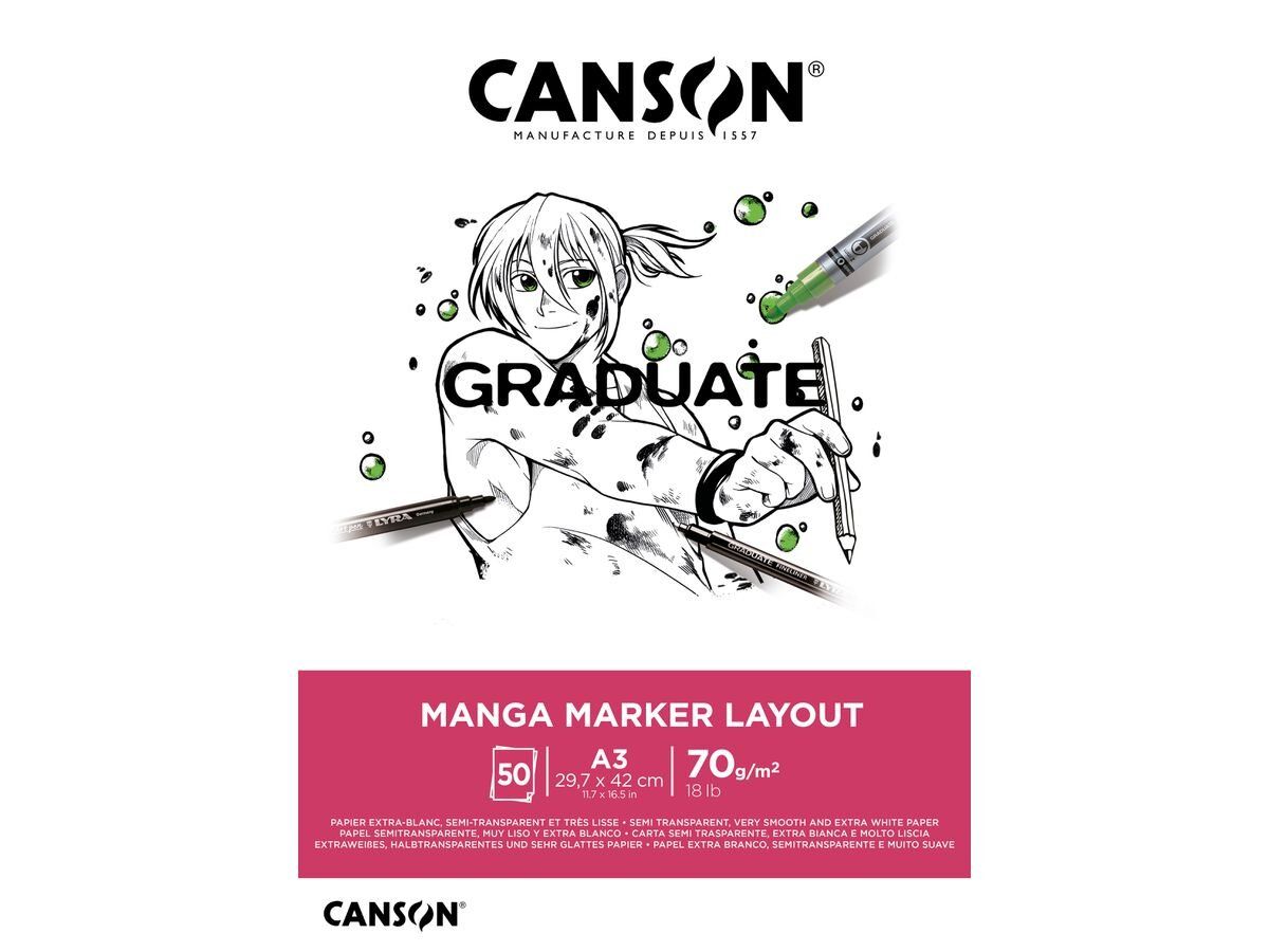 Graduate 70g Manga Layout Marker簿│A3│50張│原裝法國進口