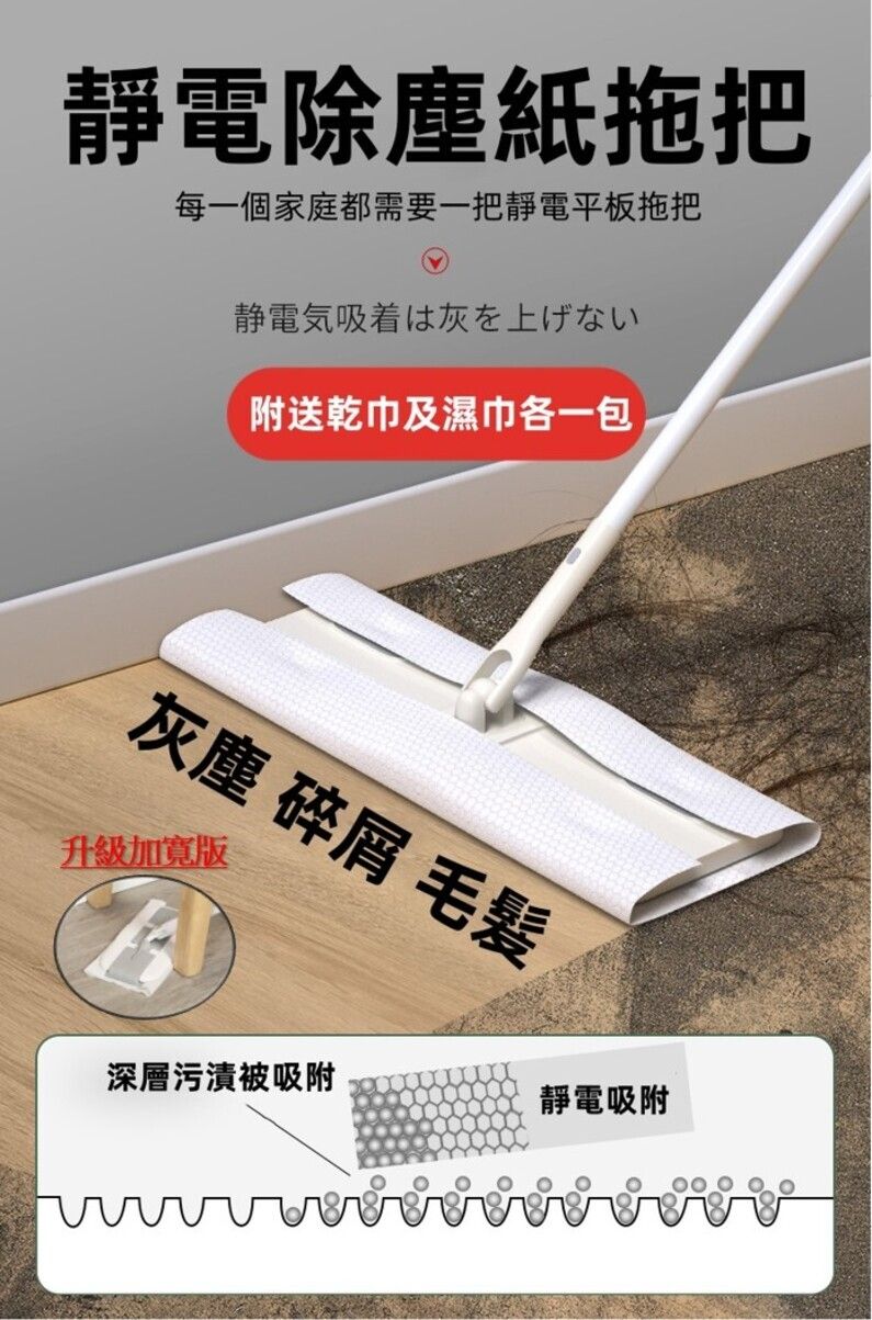 Dust Mop, Wet Mop, Floor Cleaning Mop, Dry and Wet Multi Surface Floor Cleaner