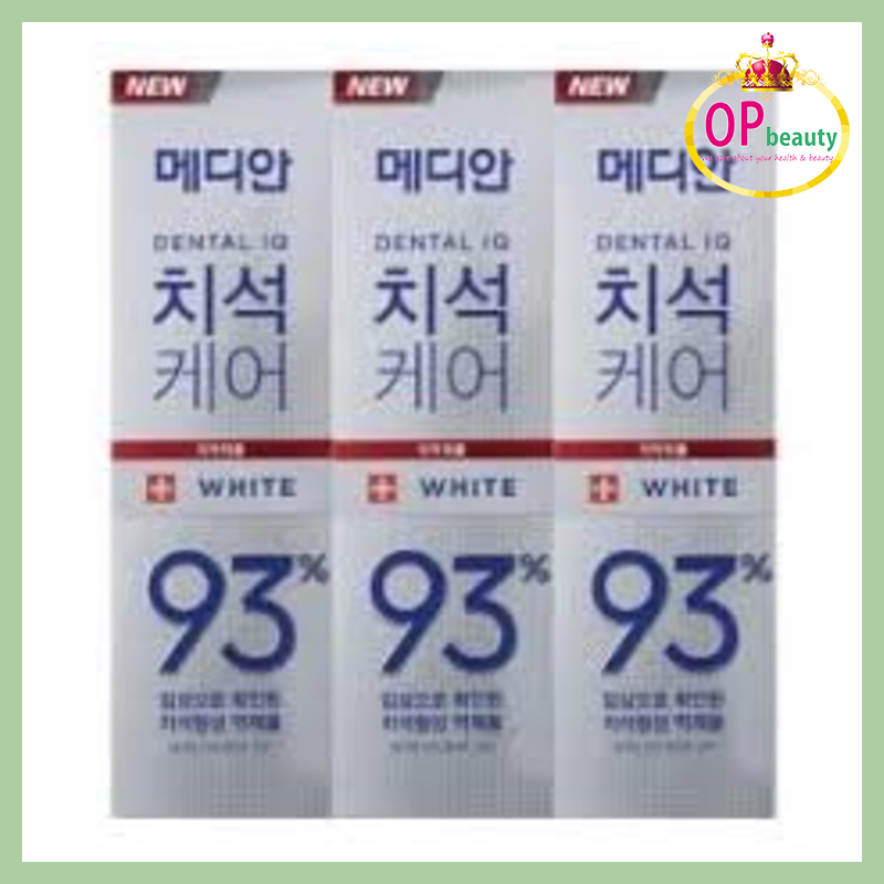 韓國Median 93%強效淨白去垢牙膏 120gX3 (白色)(新舊版本隨機發貨) (平行進口貨品)(304129/707702)
