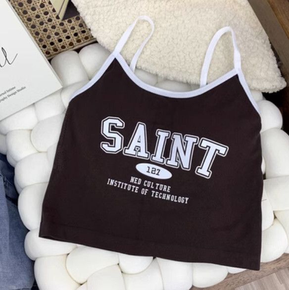 復古印花背心（咖啡色）【均碼】#F148048991