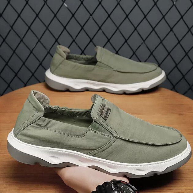 帆布休閒平板鞋【綠色【休閒款】尺碼【39碼-44碼】【下單後聯絡客服確認發貨尺碼】#F004008729