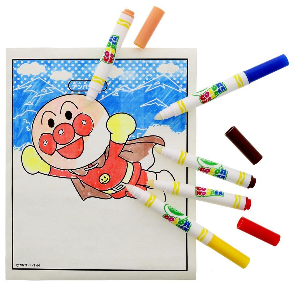 Crayola 麵包超人 日本color Wonder 新uki Uki著色書 附透明顏料顏色筆 顏色只在著色紙上出現 Hktvmall 香港最大網購平台