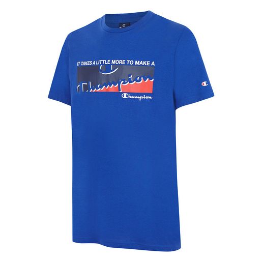 Champion, Men's Script Logo T-Shirt 214305, Color : Blue1, Size : L