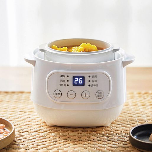 200W Home Electric Stew Pot Waterproof Electric Food Stew Ceramic Material  Stew Pot Pregnant Baby Tonic Food Warmer