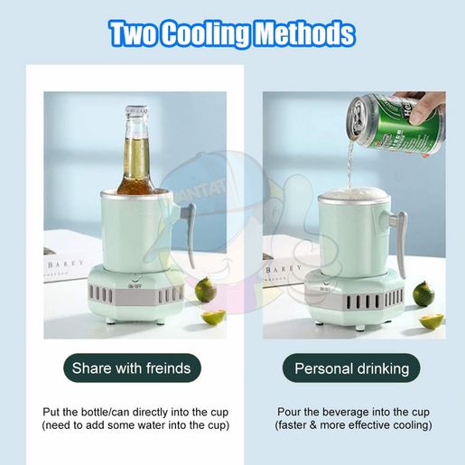 Fast Mini Beverage Cooler Cup, Easy Operation Quick Cooling Cup, Electric  Beverage Mug Drink Cooler for Beer Water Milk Wine Beverage Green US Plug