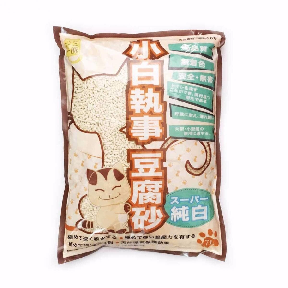Image showcasing Little White | Soybean Cat Litter (Original) 7L | HKTVmall The Largest ...