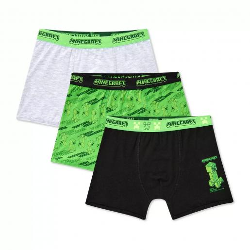 Minecraft, Minecraft Creeper Trunks Boxer 3pk (parallel), Size : 10-11  years