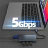 Type-c smart docking station eight-in-one dual HDMI+VGA+USB expansion split-screen hub HUB 