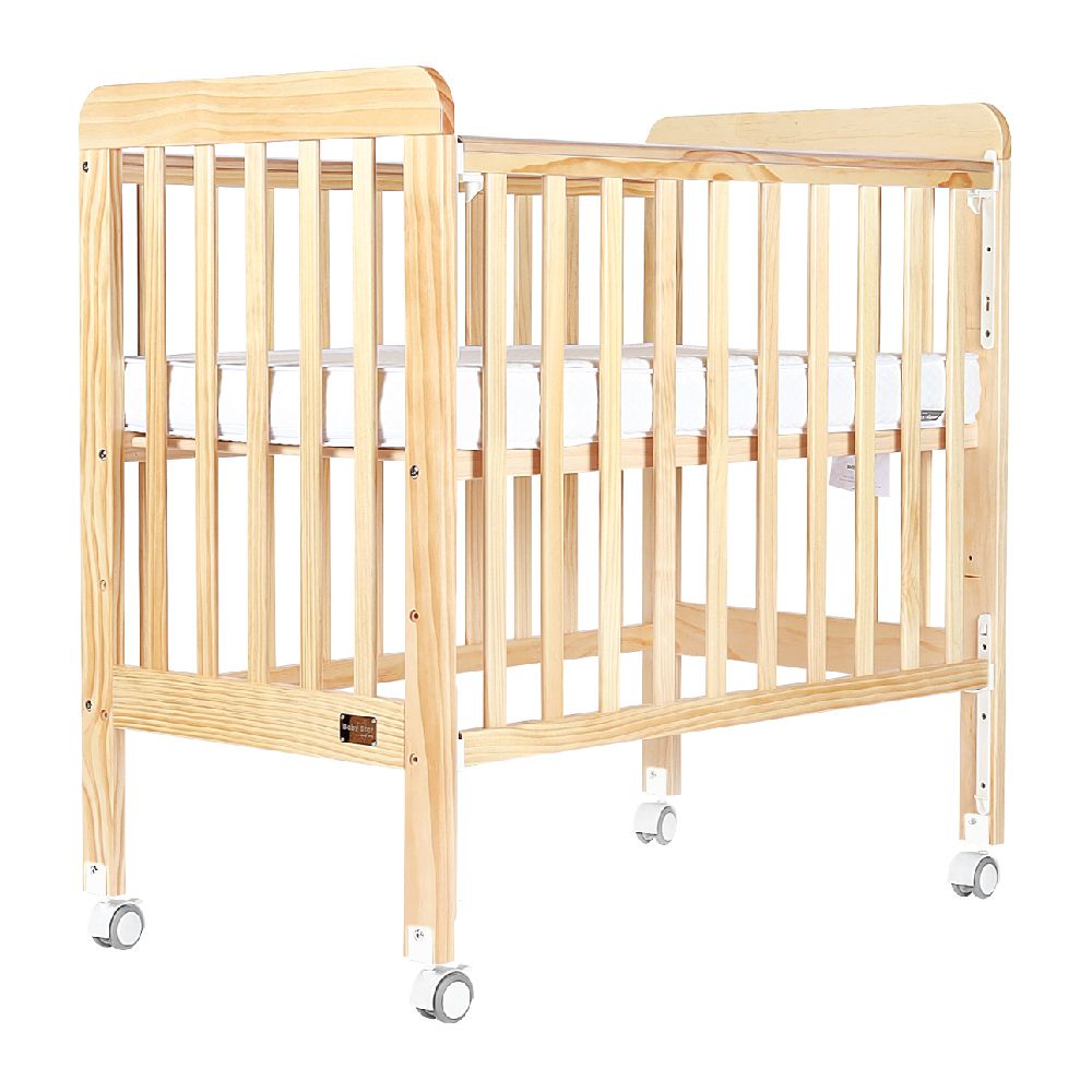 Baby Star Medi Baby Cot with 3” Mattress – Natural / New Zealand Pine