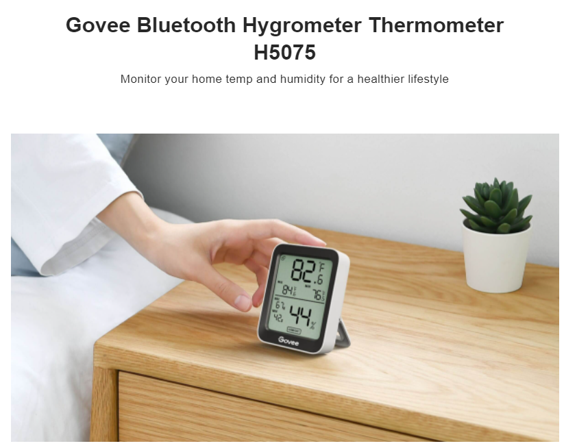 Govee WiFi Thermometer Hygrometer, Wireless Digital Indoor Temperature  Gauge Humidity Monitor with App Alerts, for Home