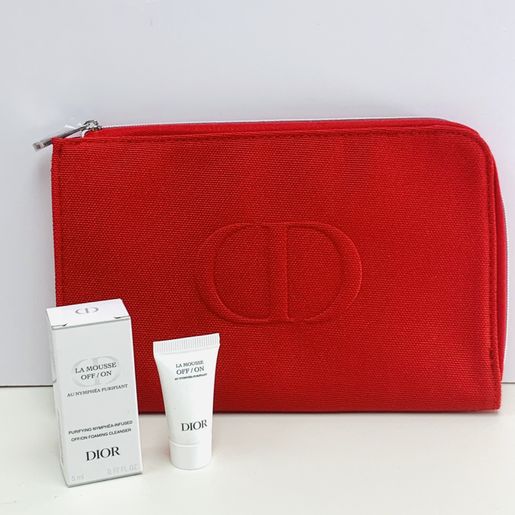 Dior red makeup online bag