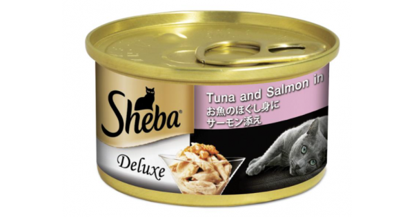 金罐吞拿魚三文魚汁湯汁貓罐頭 85g