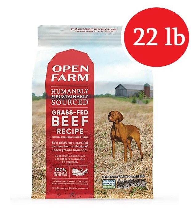 Open Farm - 無穀物草食飼牛肉配方狗糧 22磅 (17/09/2026)