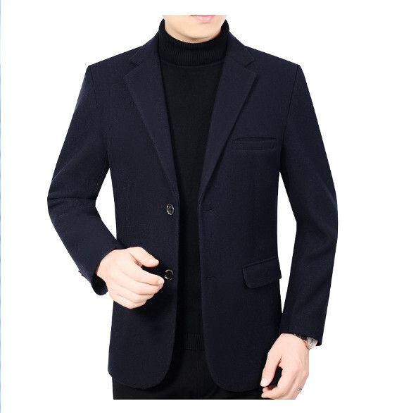 商務休閒西服上衣外套【M-3XL】【藏藍】 (下單後聯絡客服確認發貨尺碼) #H246018041