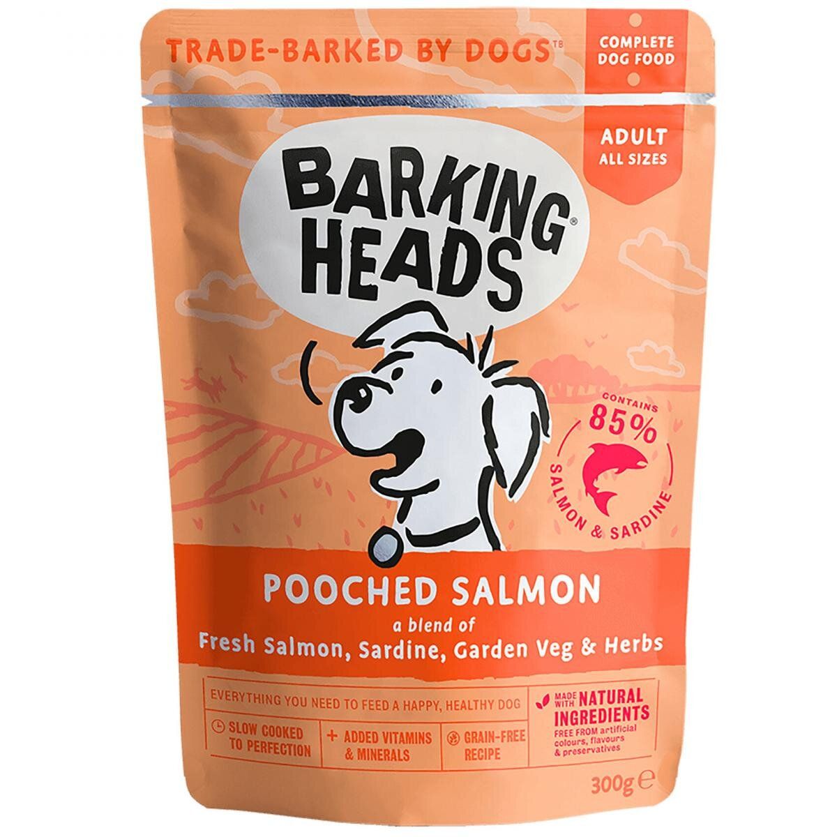 Salmon, sardines, garden vegetables, herbs - Adult dog wet food pack 300g *新舊包裝發貨